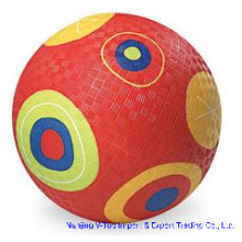 Red Color 8.5 Inch Rubber Playground Balls